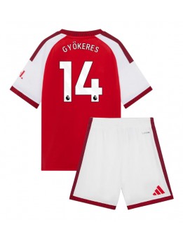 Otroški Nogometna dresi replika Arsenal Viktor Gyokeres #14 Domači 2026-27 Kratek rokav (+ hlače)